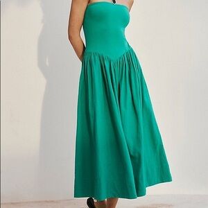Free People Onda Tube Drop Waist Midi Dress